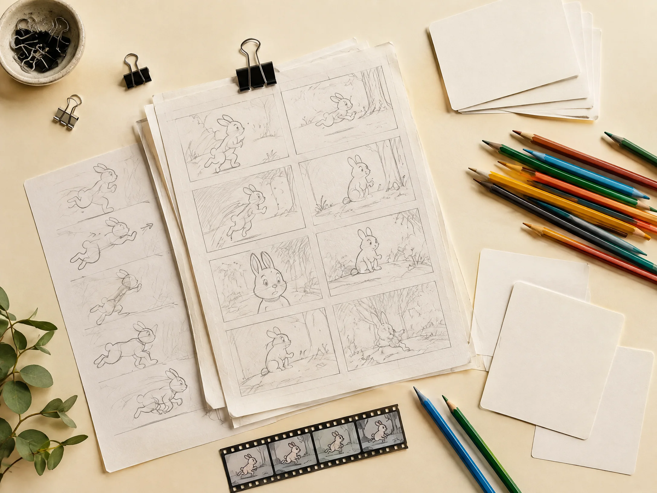 Animator arranging a motion sequence